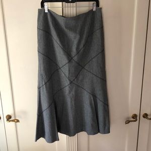 Grey mid length skirt